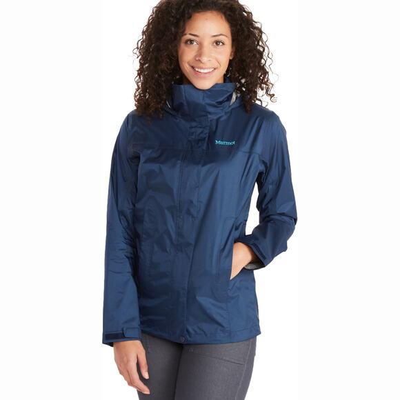 Marmot Size XL Arctic Navy PreCip Eco Rain Jacket Waterproof Lightweight OS28-3